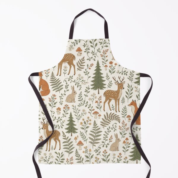 Item preview, Whimsical Woodland Pattern – Deer, Foxes, Rabbits & Mushrooms Forest Repeat Design designed and sold by Wildflower Mama Designs.