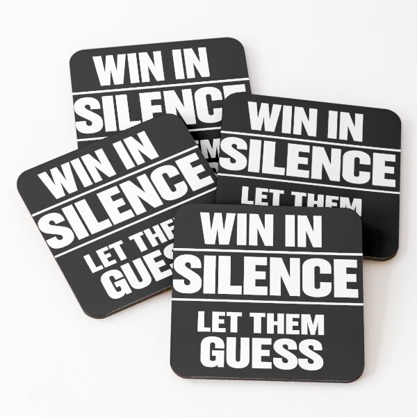 Item preview, Win In Silence Let Them Guess | Bold Motivational Quote Typography designed and sold by Hamza25const.