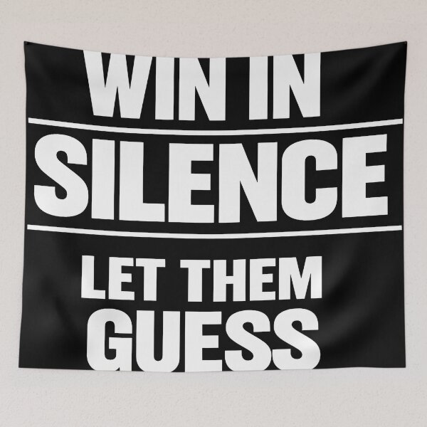 Item preview, Win In Silence Let Them Guess | Bold Motivational Quote Typography designed and sold by Hamza25const.