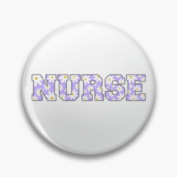 Item preview, NURSE | Purple Daisy Aesthetic Design Varsity Letters Embroider designed and sold by Nesstitches.
