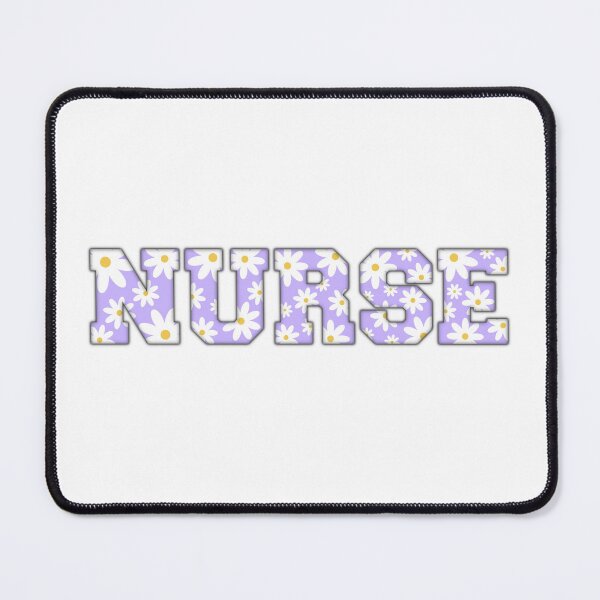Item preview, NURSE | Purple Daisy Aesthetic Design Varsity Letters Embroider designed and sold by Nesstitches.