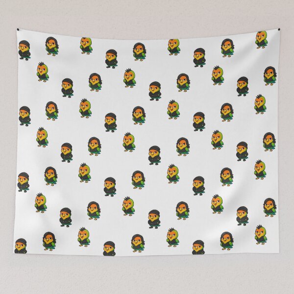 Item preview, Punk Rock Lovebirds Mohawk Biker Rocker Three Edgy Bird Illustrations designed and sold by Good Vibes .