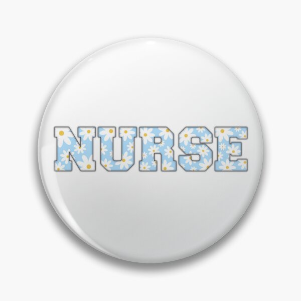 Item preview, NURSE | Blue Daisy Aesthetic Design Varsity Letters Embroider designed and sold by Nesstitches.