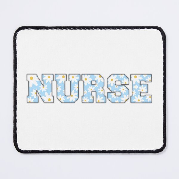 Item preview, NURSE | Blue Daisy Aesthetic Design Varsity Letters Embroider designed and sold by Nesstitches.