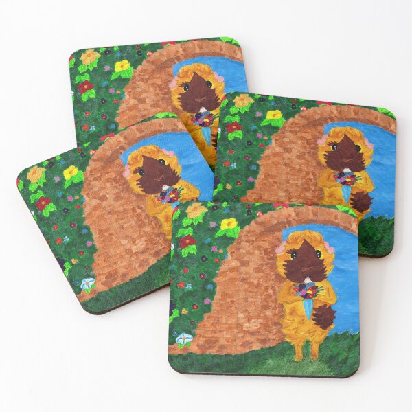 Item preview, Guinea Pig Snapshot - Ozma and her Flowers designed and sold by Guinea Pigs and Books.