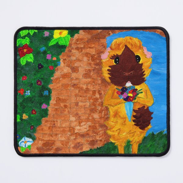 Item preview, Guinea Pig Snapshot - Ozma and her Flowers designed and sold by Guinea Pigs and Books.