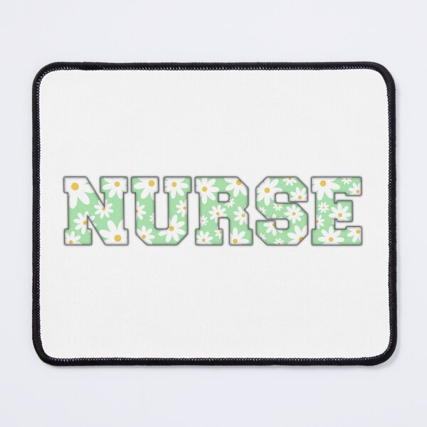 Item preview, NURSE | Green Daisy Aesthetic Design Varsity Letters Embroider designed and sold by Nesstitches.