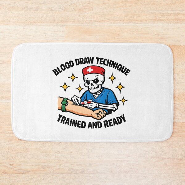 Item preview, Funny Skeleton Phlebotomist Meme Blood Draw Technique Medical Tech Humor National Phlebotomy Week and Halloween Gift designed and sold by ClinicalHubs.