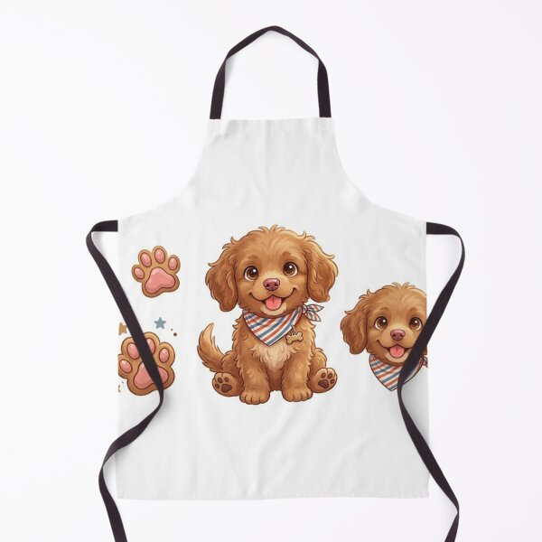 Item preview, Cute Goldendoodle Puppy Sticker Happy Cartoon Dog designed and sold by ExploreAura Studio.