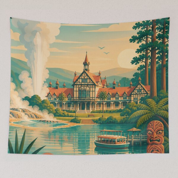 Item preview, Rotorua New Zealand Travel Poster designed and sold by MatthewHeights.