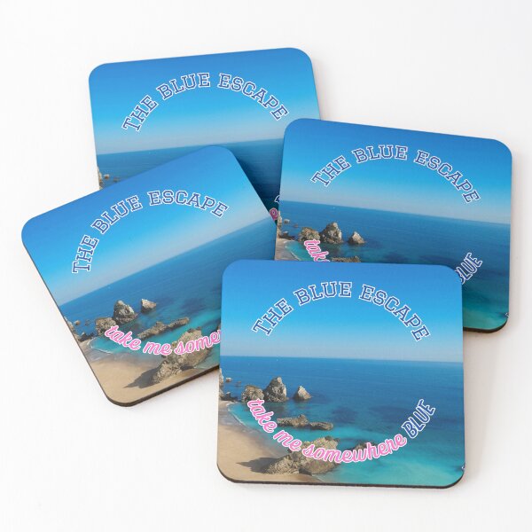 Item preview, The Blue Escape Take Me Somewhere Blue Beach Vacation designed and sold by LittleBigGifts.