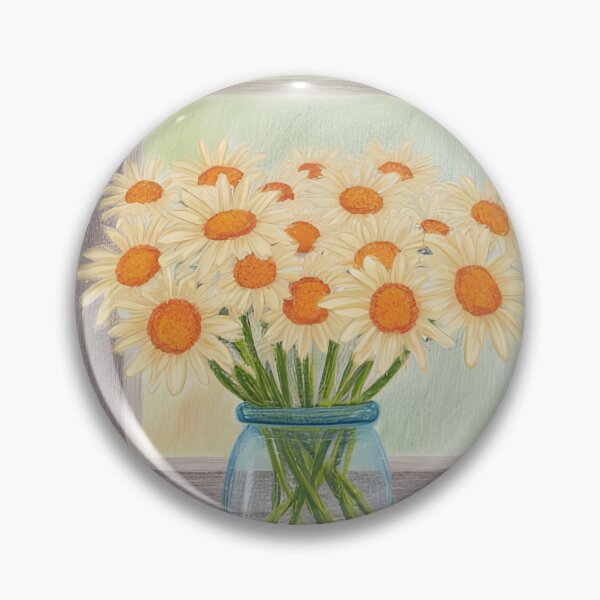 Item preview, Vintage Daisy Jar Windowsill Postal Stamp Art designed and sold by AkaiRoom.