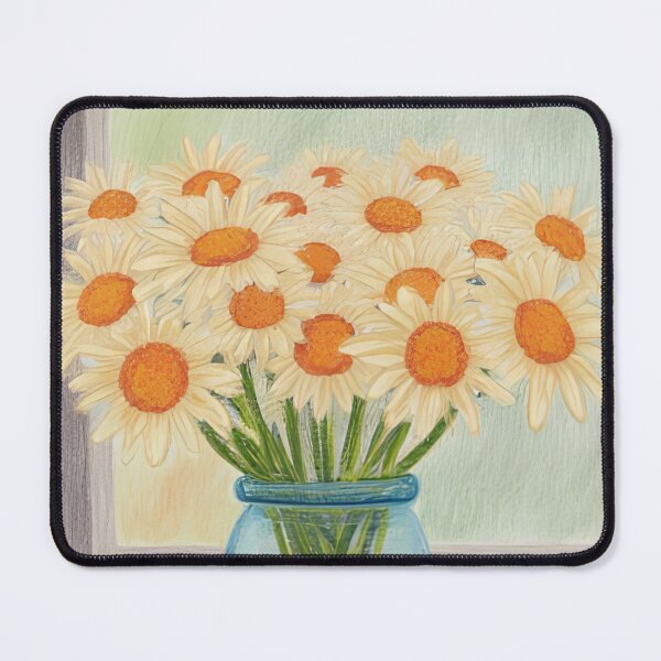 Item preview, Vintage Daisy Jar Windowsill Postal Stamp Art designed and sold by AkaiRoom.