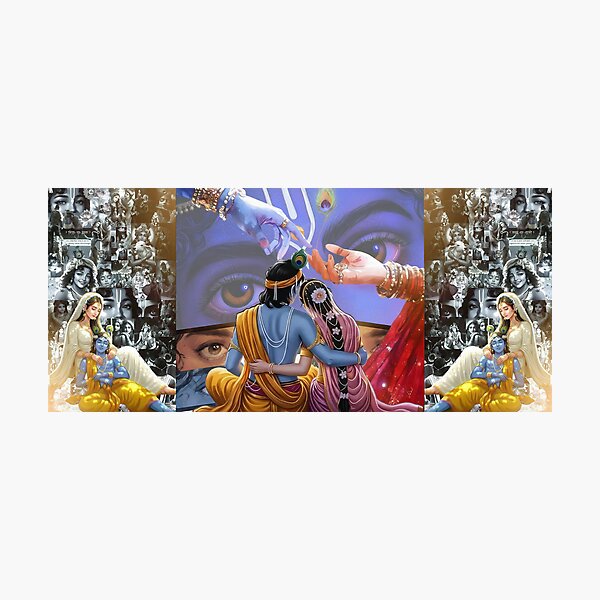 Item preview, Radha Krishna Love Spiritual Art Aesthetic Design designed and sold by mydesignmedia.
