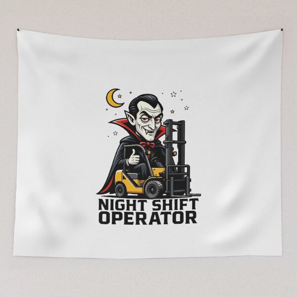 Item preview, Night Shift Operator Vampire Forklift Driver  designed and sold by RetroNibylander.