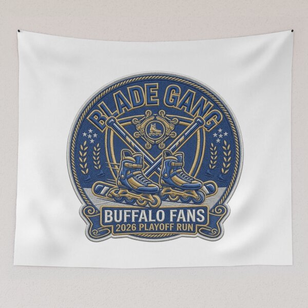 Item preview, Blade Gang Buffalo Hockey Embroidered Patch - 2026 Playoff Run designed and sold by FarDesign.