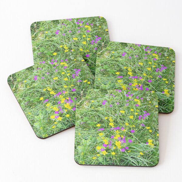 Item preview, Wildflower Meadow with Purple Cranesbill and Yellow Buttercups designed and sold by BalkanBloom.