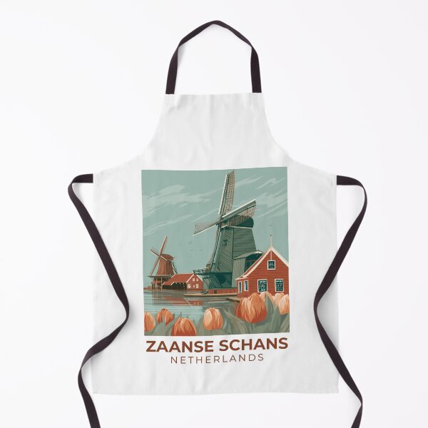 Item preview, A Vintage Travel Illustration of Zaanse Schans - Netherlands designed and sold by GoodOldVintage.
