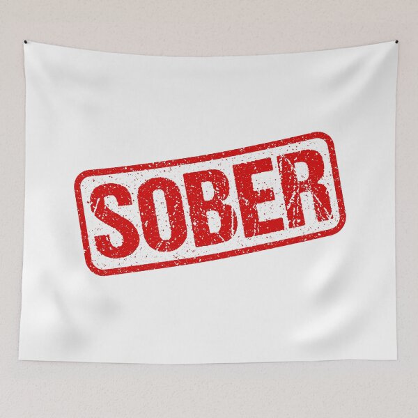 Item preview, Sober, Red Stamp Outline designed and sold by Memes N Lore .
