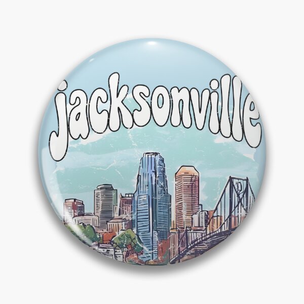 Item preview, Jacksonville Florida Watercolor Skyline Cute Cityscape designed and sold by HowToCanadian.