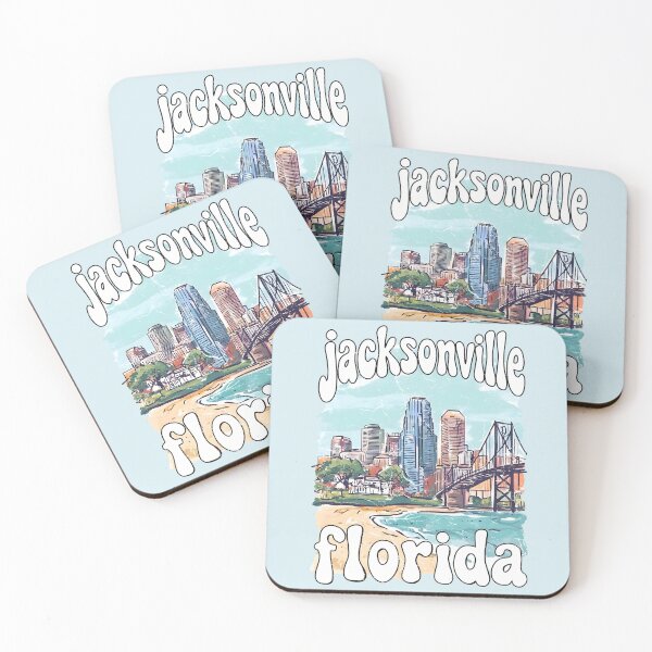 Item preview, Jacksonville Florida Watercolor Skyline Cute Cityscape designed and sold by HowToCanadian.