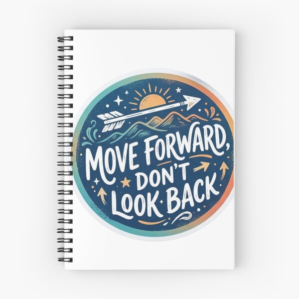 Item preview, Move Forward Don't Look Back Motivational Sticker designed and sold by Hafcishop.