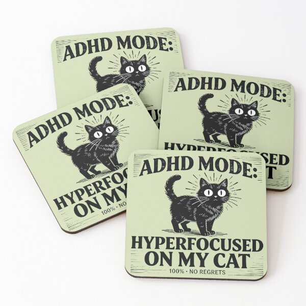 Item preview, ADHD Mode Hyperfocused On My Cat Vintage designed and sold by GrafTeesLab.