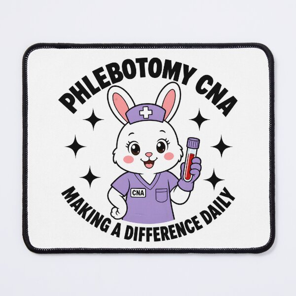 Item preview, Cute Bunny Phlebotomy CNA Nurse Appreciation Gift for National Nurses Week & Phlebotomist Appreciation Day designed and sold by ClinicalHubs.