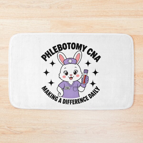 Item preview, Cute Bunny Phlebotomy CNA Nurse Appreciation Gift for National Nurses Week & Phlebotomist Appreciation Day designed and sold by ClinicalHubs.