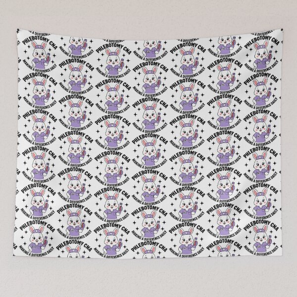 Item preview, Cute Bunny Phlebotomy CNA Nurse Appreciation Gift for National Nurses Week & Phlebotomist Appreciation Day designed and sold by ClinicalHubs.