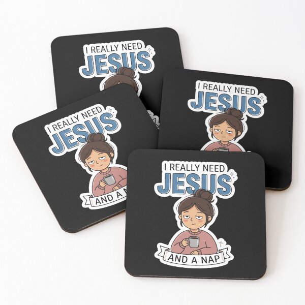 Item preview, I Really Need Jesus and a Nap Shirt – Cute Christian Coffee Faith Humor Tee designed and sold by ArtsBorn2Create.