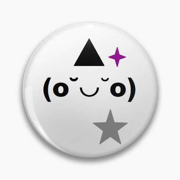 Item preview, subtle demisexual kaomoji pin designed and sold by verysaneperson.