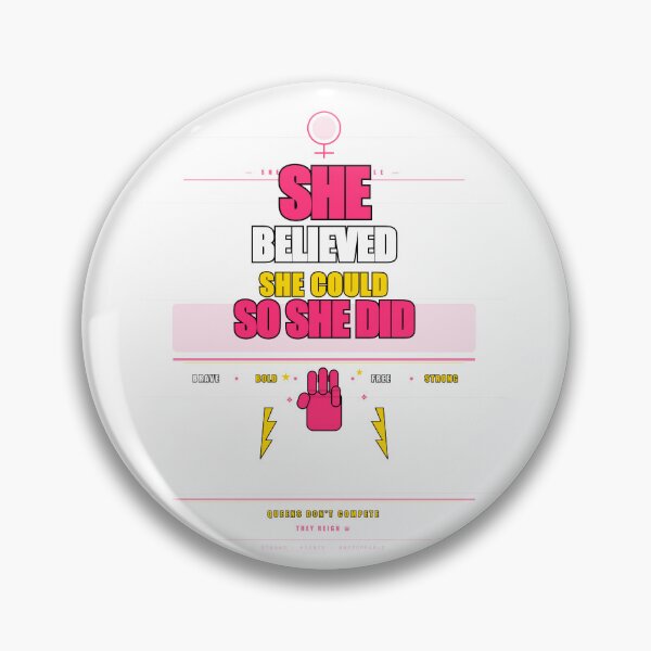 Item preview, She Believed She Could So She Did Feminist Empowerment Gift designed and sold by Mega-Shopping.