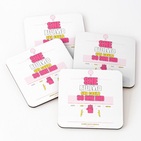 Item preview, She Believed She Could So She Did Feminist Empowerment Gift designed and sold by Mega-Shopping.