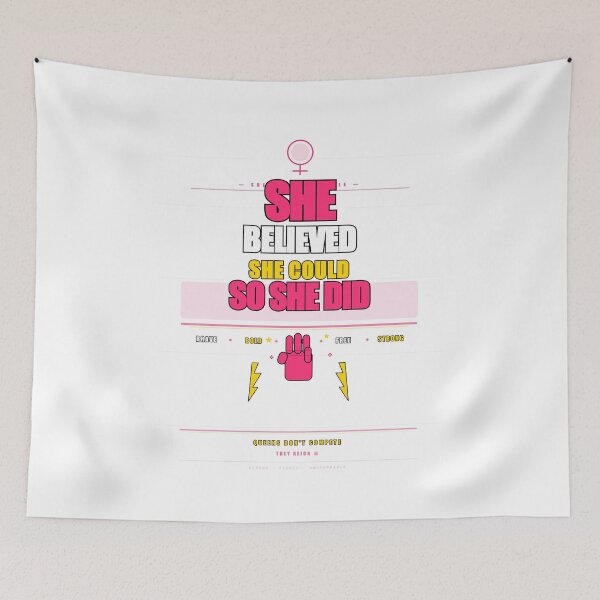 Item preview, She Believed She Could So She Did Feminist Empowerment Gift designed and sold by Mega-Shopping.