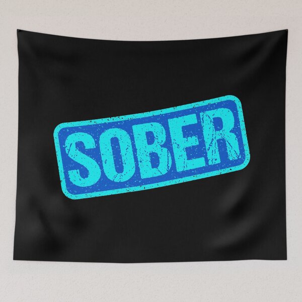 Item preview, Sober, Blue Stamp Outline designed and sold by Memes N Lore .