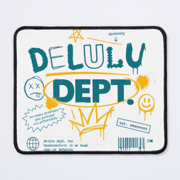 Item preview, Delulu Dept Ironic Meme Y2K Cybercore Neon Graffiti Graphic designed and sold by etuvibes.
