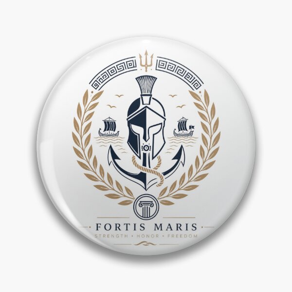 Item preview, Fortis Maris Spartan Warrior Naval Emblem designed and sold by MWSailingClub.