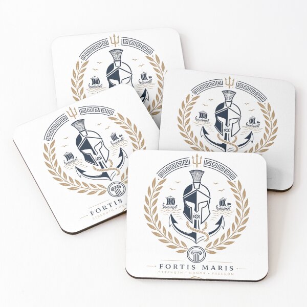 Item preview, Fortis Maris Spartan Warrior Naval Emblem designed and sold by MWSailingClub.