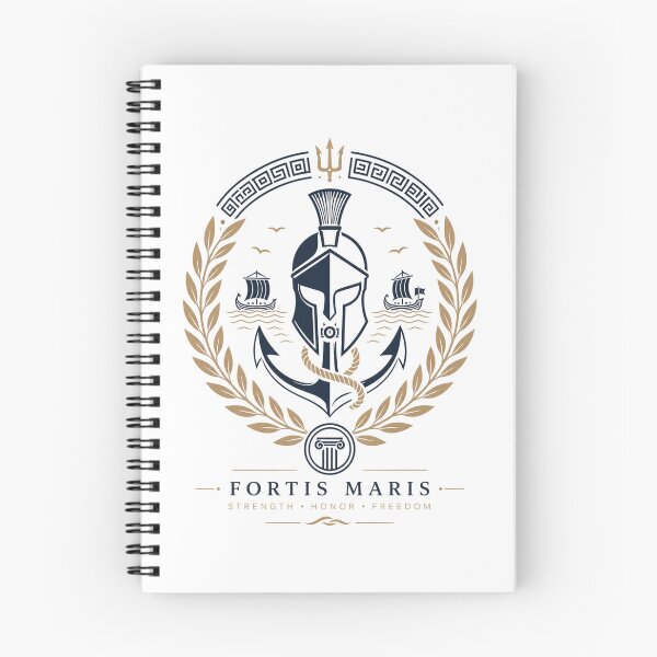 Item preview, Fortis Maris Spartan Warrior Naval Emblem designed and sold by MWSailingClub.