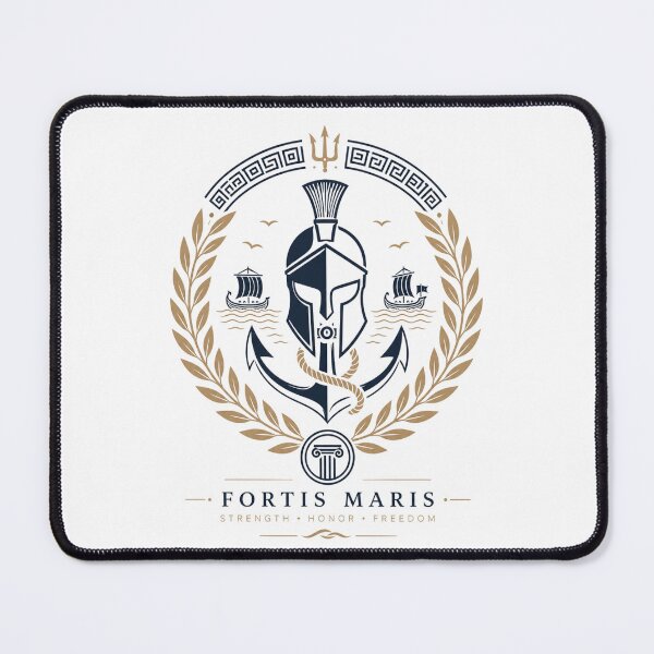 Item preview, Fortis Maris Spartan Warrior Naval Emblem designed and sold by MWSailingClub.