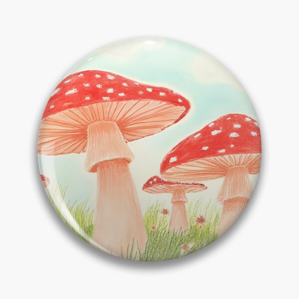 Item preview, Vintage Fairycore Mushroom Meadow Vintage Stamp Art designed and sold by AkaiRoom.