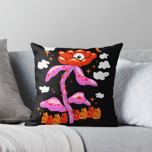 Item preview, The Watching Flower Surreal Folk Art Print designed and sold by adamstav-prints.