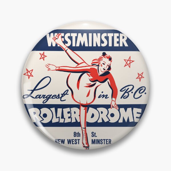 Artikelvorschau, Westminster Roller Drome, British Columbia, Kanada – Aufkleber für Rollschuhbahn entworfen und verkauft von tislord.