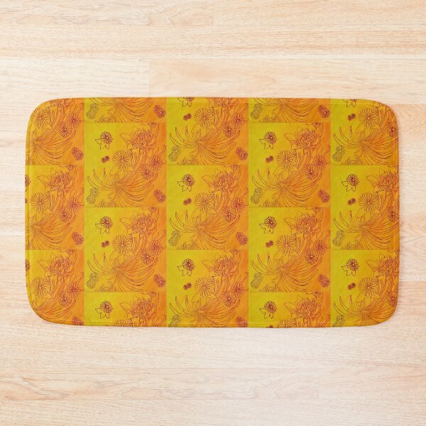 Item preview, Orange floral ornament designed and sold by Steffie Wurzelgnom .