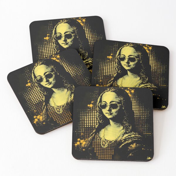 Item preview, Gangster Mona Lisa in Neon Noir designed and sold by ClubVacay.