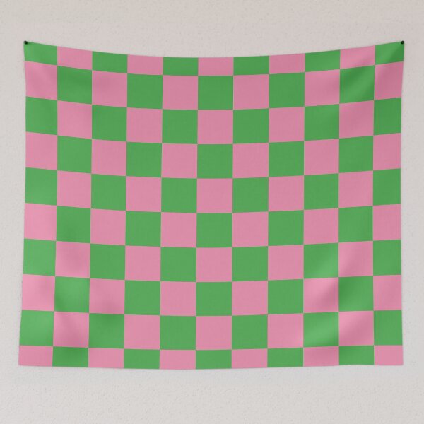 Item preview, Checkerboard Pattern- Pink Green Retro Aesthetic designed and sold by Colorblizz.