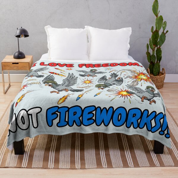 Item preview, Panicked Pigeons - I Love Freedom Not Fireworks designed and sold by Marlette LLC.