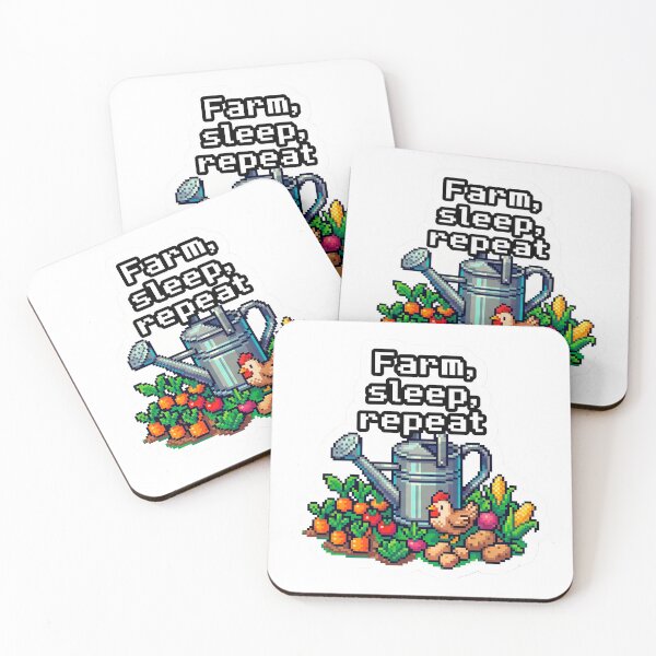 Item preview, Farm Sleep Repeat Pixel Art Cozy Gamer designed and sold by oaugustoviana.