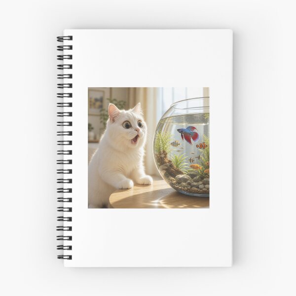 Item preview, Mesmerized Cat Watching Aquarium designed and sold by LovelyCatGalaxy.